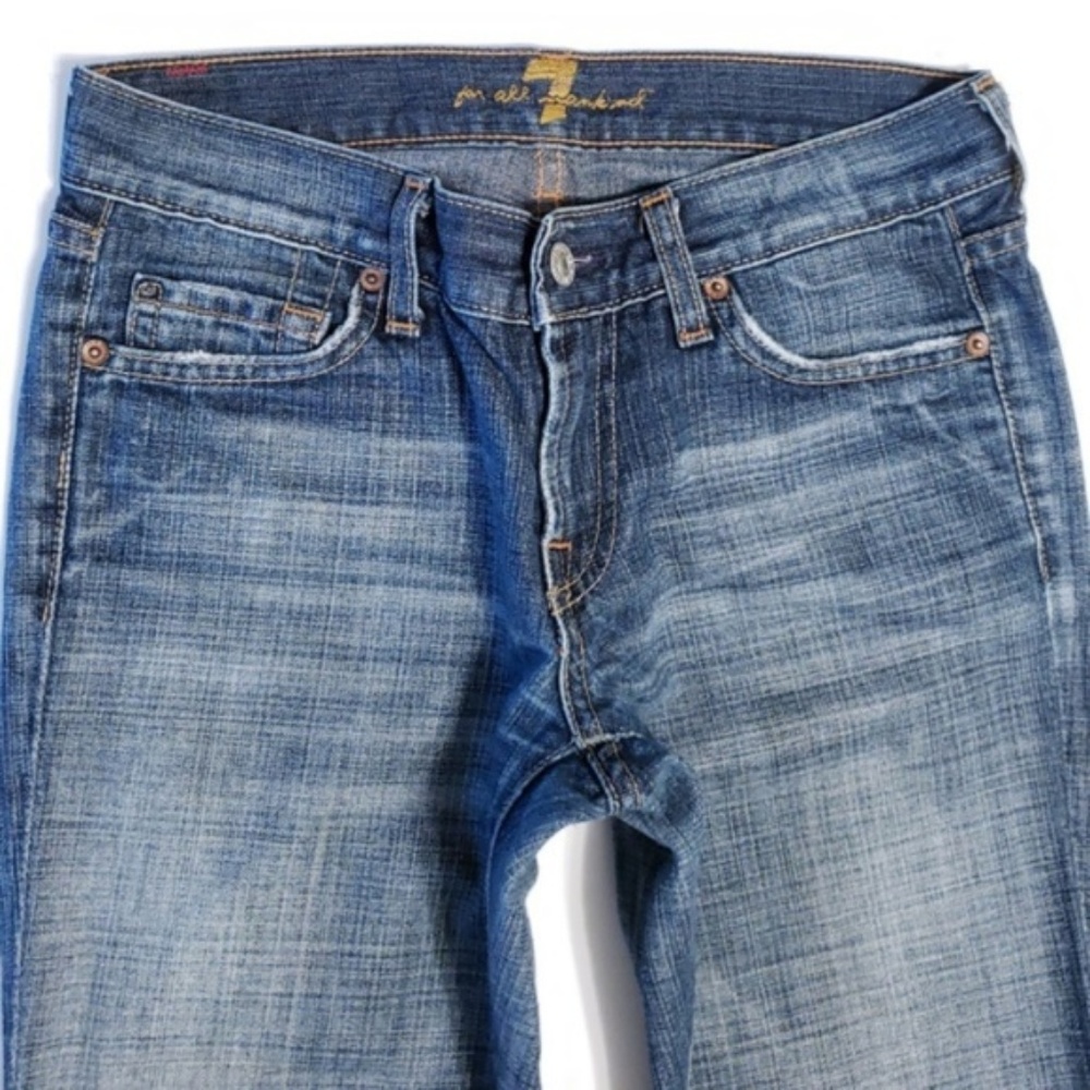 7 for all Mankind BOOT CUT Faded Dark Jeans 26